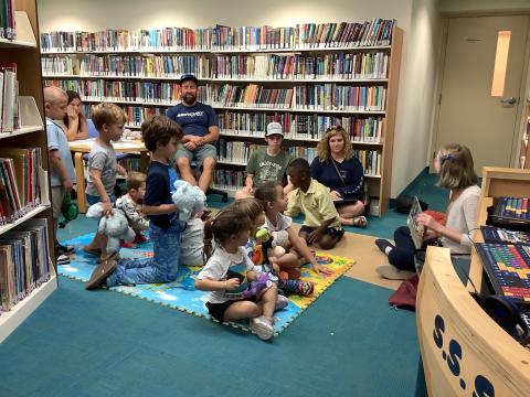 story time at the library