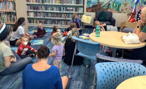 story time at the library